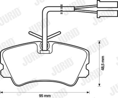 571410J JURID Комплект тормозных колодок, дисковый тормоз