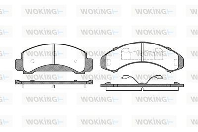 P450300 WOKING Комплект тормозных колодок, дисковый тормоз