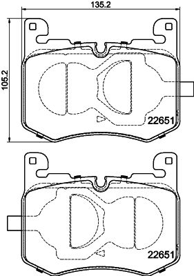 8DB355040641 HELLA PAGID Комплект тормозных колодок, дисковый тормоз