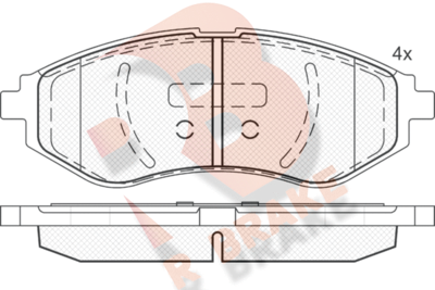 RB1566 R BRAKE Комплект тормозных колодок, дисковый тормоз