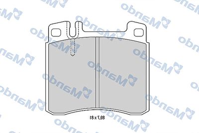 MBF015650 MANDO Комплект тормозных колодок, дисковый тормоз