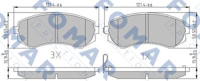 FO679781 FOMAR Friction Комплект тормозных колодок, дисковый тормоз