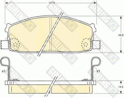 6110209 GIRLING Комплект тормозных колодок, дисковый тормоз