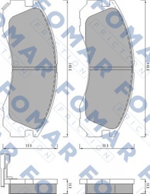 FO478081 FOMAR Friction Комплект тормозных колодок, дисковый тормоз