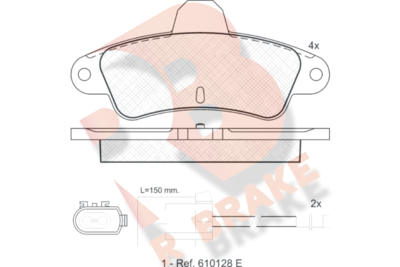 RB0919 R BRAKE Комплект тормозных колодок, дисковый тормоз