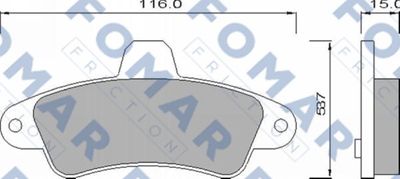 FO625081 FOMAR Friction Комплект тормозных колодок, дисковый тормоз