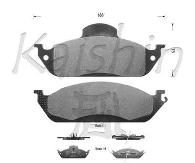 FK10031 KAISHIN Комплект тормозных колодок, дисковый тормоз