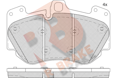 RB2349 R BRAKE Комплект тормозных колодок, дисковый тормоз