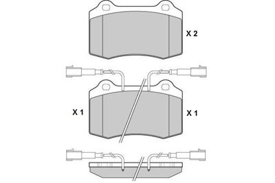 120979 E.T.F. Комплект тормозных колодок, дисковый тормоз