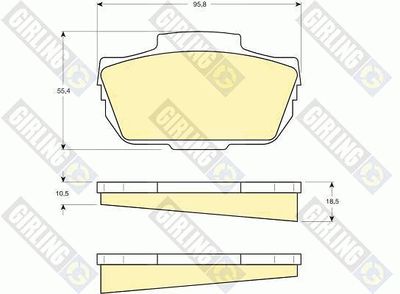 6103376 GIRLING Комплект тормозных колодок, дисковый тормоз