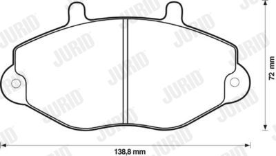 571746D JURID Комплект тормозных колодок, дисковый тормоз