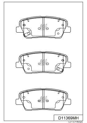D11369MH MK Kashiyama Комплект тормозных колодок, дисковый тормоз