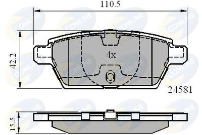 CBP01514 COMLINE Комплект тормозных колодок, дисковый тормоз