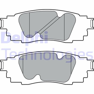 LP3392 DELPHI Комплект тормозных колодок, дисковый тормоз