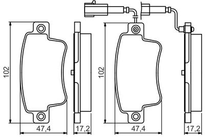 0986495355 BOSCH Комплект тормозных колодок, дисковый тормоз