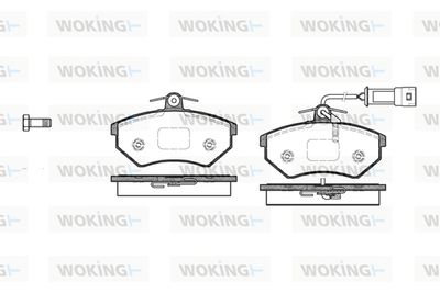 P034342 WOKING Комплект тормозных колодок, дисковый тормоз