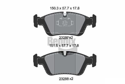 BPD1055 BENDIX Braking Комплект тормозных колодок, дисковый тормоз