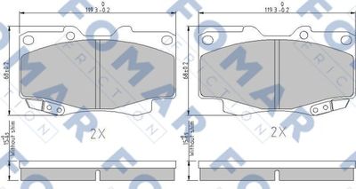 FO932981 FOMAR Friction Комплект тормозных колодок, дисковый тормоз