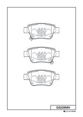 D2239MH MK Kashiyama Комплект тормозных колодок, дисковый тормоз