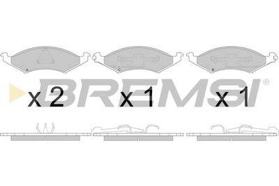 BP2788 BREMSI Комплект тормозных колодок, дисковый тормоз