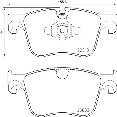 8DB355036491 HELLA PAGID Комплект тормозных колодок, дисковый тормоз