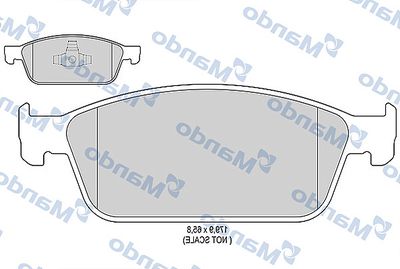 MBF015284 MANDO Комплект тормозных колодок, дисковый тормоз