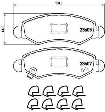 P79015 BREMBO Комплект тормозных колодок, дисковый тормоз