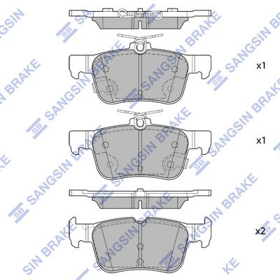 SP4171 Hi-Q Комплект тормозных колодок, дисковый тормоз