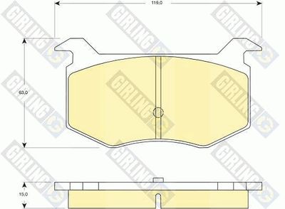 6112569 GIRLING Комплект тормозных колодок, дисковый тормоз
