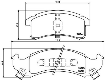 P07002 BREMBO Комплект тормозных колодок, дисковый тормоз