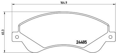 P24065 BREMBO Комплект тормозных колодок, дисковый тормоз