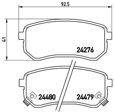 P30033 BREMBO Комплект тормозных колодок, дисковый тормоз