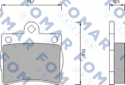 FO653681 FOMAR Friction Комплект тормозных колодок, дисковый тормоз