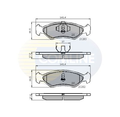 CBP0502 COMLINE Комплект тормозных колодок, дисковый тормоз