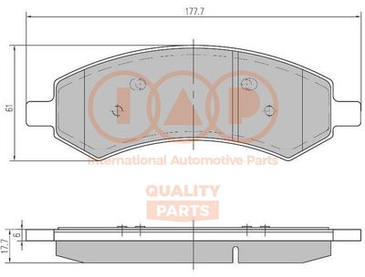 70400033 IAP QUALITY PARTS Комплект тормозных колодок, дисковый тормоз