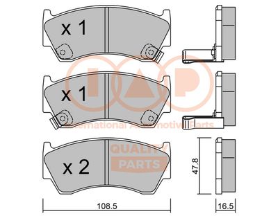 70413088P IAP QUALITY PARTS Комплект тормозных колодок, дисковый тормоз