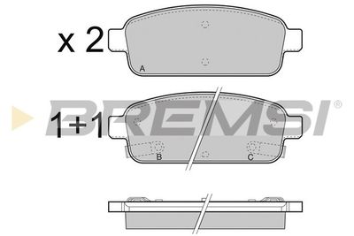 BP3406 BREMSI Комплект тормозных колодок, дисковый тормоз