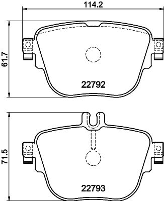 8DB355032161 HELLA PAGID Комплект тормозных колодок, дисковый тормоз