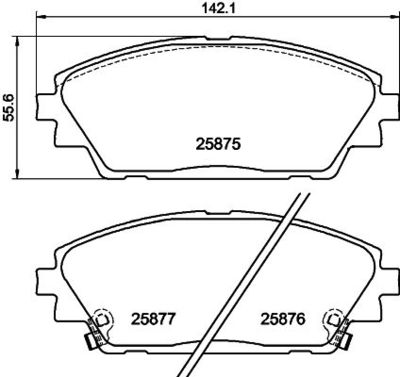 8DB355029311 HELLA PAGID Комплект тормозных колодок, дисковый тормоз