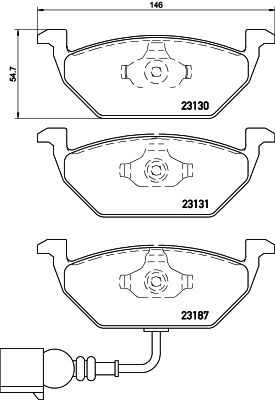 P85072 BREMBO Комплект тормозных колодок, дисковый тормоз