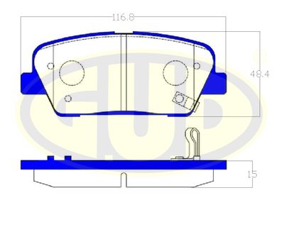 GBP127402 G.U.D. Комплект тормозных колодок, дисковый тормоз