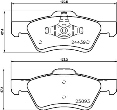 8DB355029481 HELLA PAGID Комплект тормозных колодок, дисковый тормоз