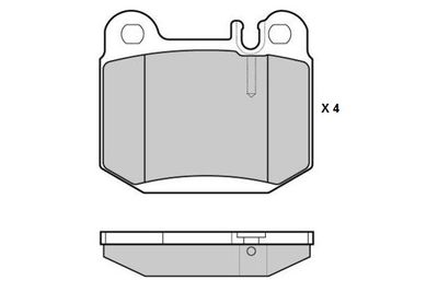 121177 E.T.F. Комплект тормозных колодок, дисковый тормоз