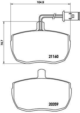 PA6006 BREMBO Комплект тормозных колодок, дисковый тормоз