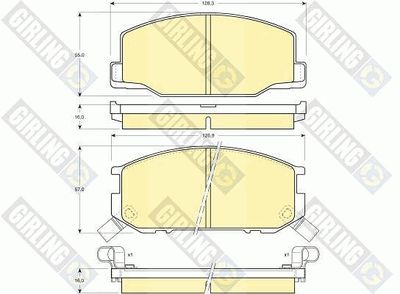 6108699 GIRLING Комплект тормозных колодок, дисковый тормоз