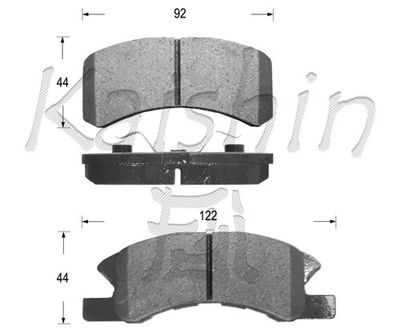 FK6100 KAISHIN Комплект тормозных колодок, дисковый тормоз