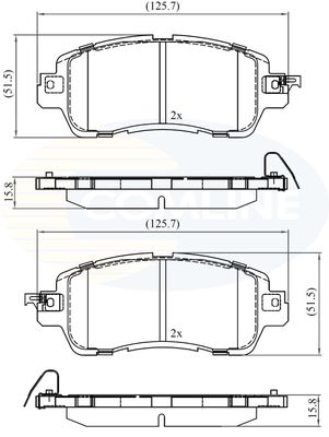 CBP36115 COMLINE Комплект тормозных колодок, дисковый тормоз