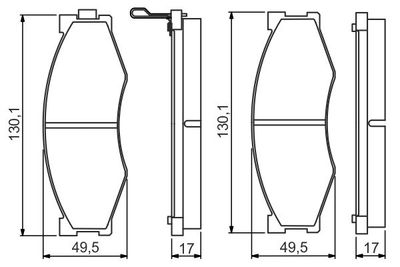 0986495263 BOSCH Комплект тормозных колодок, дисковый тормоз