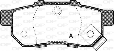 BPA023352 OPEN PARTS Комплект тормозных колодок, дисковый тормоз