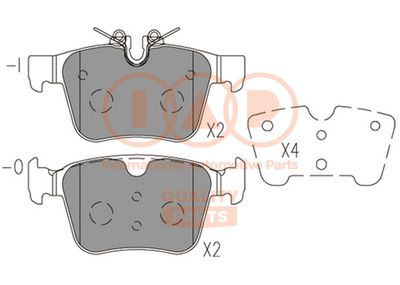 70414082 IAP QUALITY PARTS Комплект тормозных колодок, дисковый тормоз